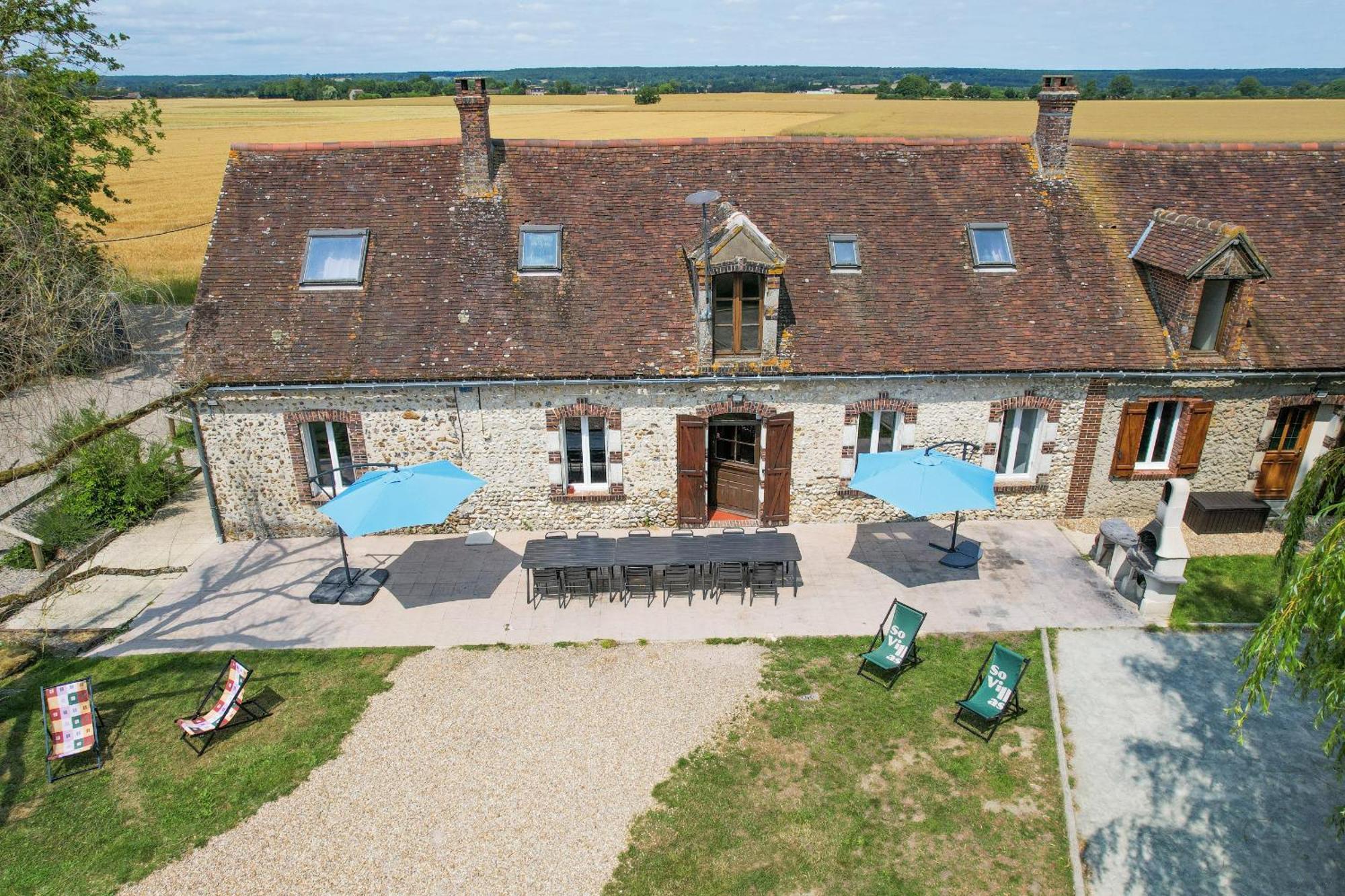 Crazy Villa Champs Corons 61 - Interior Heated Pool - 2H From Paris - 30P Les Menus 外观 照片