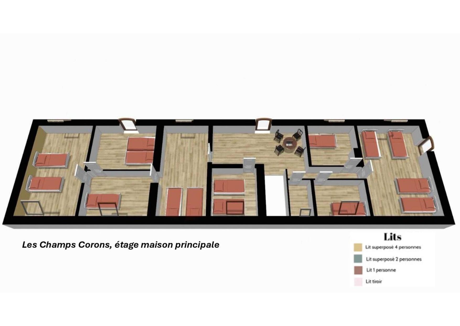 Crazy Villa Champs Corons 61 - Interior Heated Pool - 2H From Paris - 30P Les Menus 外观 照片