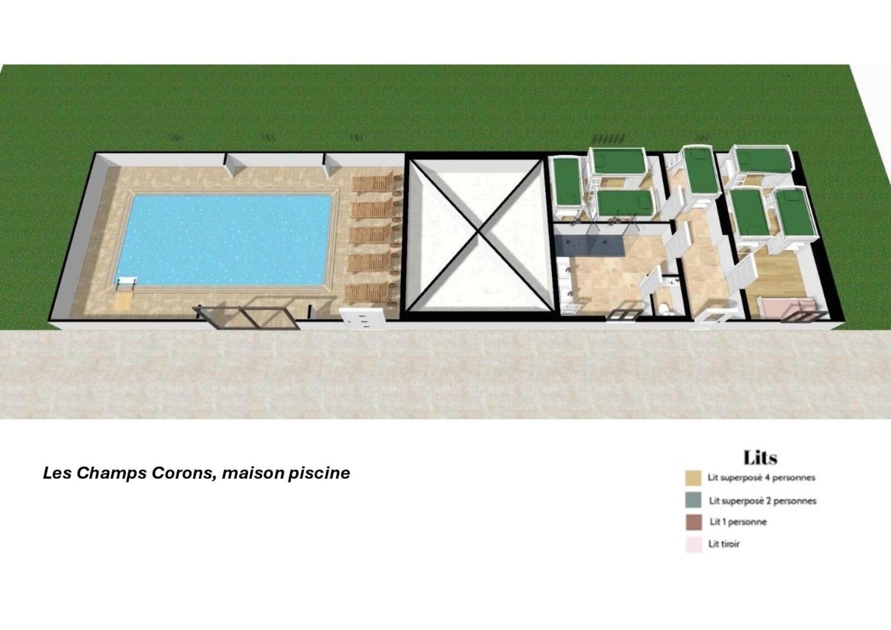 Crazy Villa Champs Corons 61 - Interior Heated Pool - 2H From Paris - 30P Les Menus 外观 照片